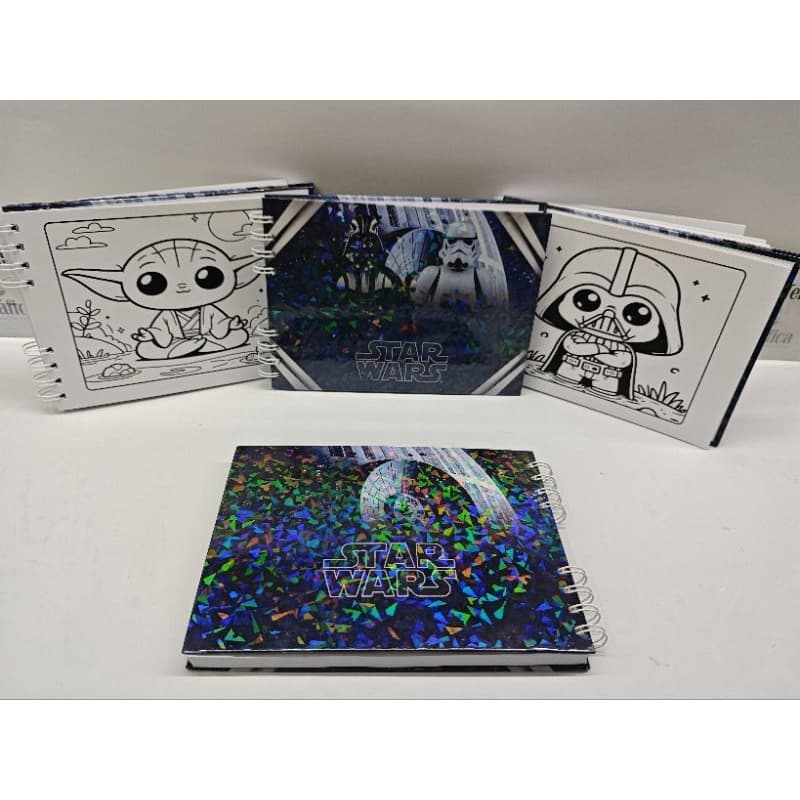 Livro de Colorir StarWars 50 Folhas | Capa Dura + Acetato | Papel 150g –