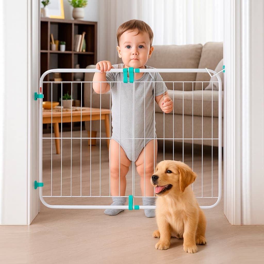 Portão Expansivo Grade Proteção Criança Pet Cachorro 70cm a 115cm