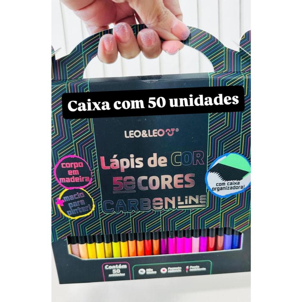 Lapis De Cor Carbon Line Soft Macio 50 Cores Leo&Leo