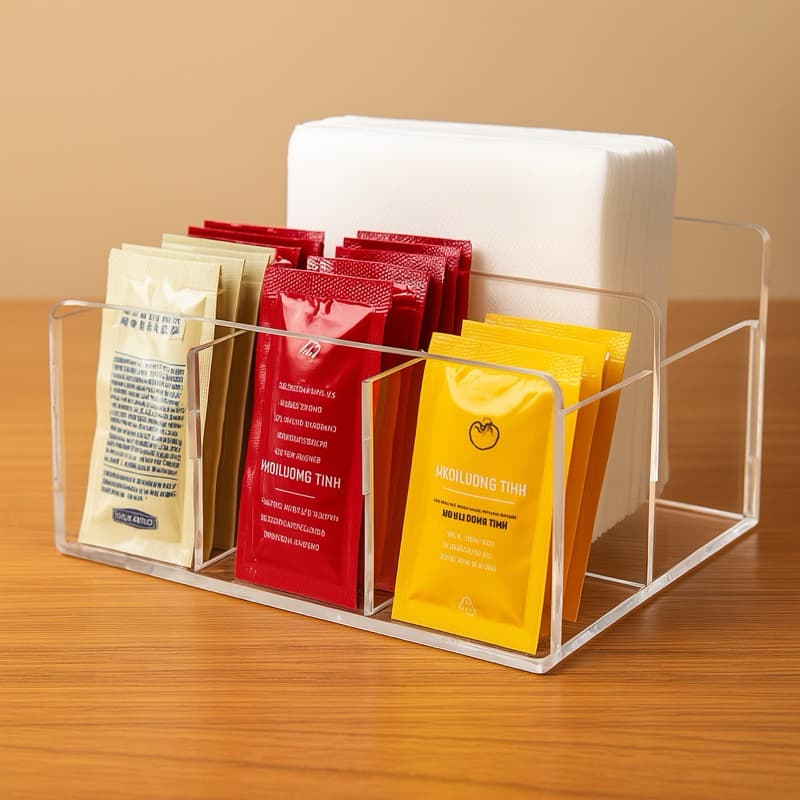 Porta Guardanapo Sachês Em Acrílico Cristal Virgem