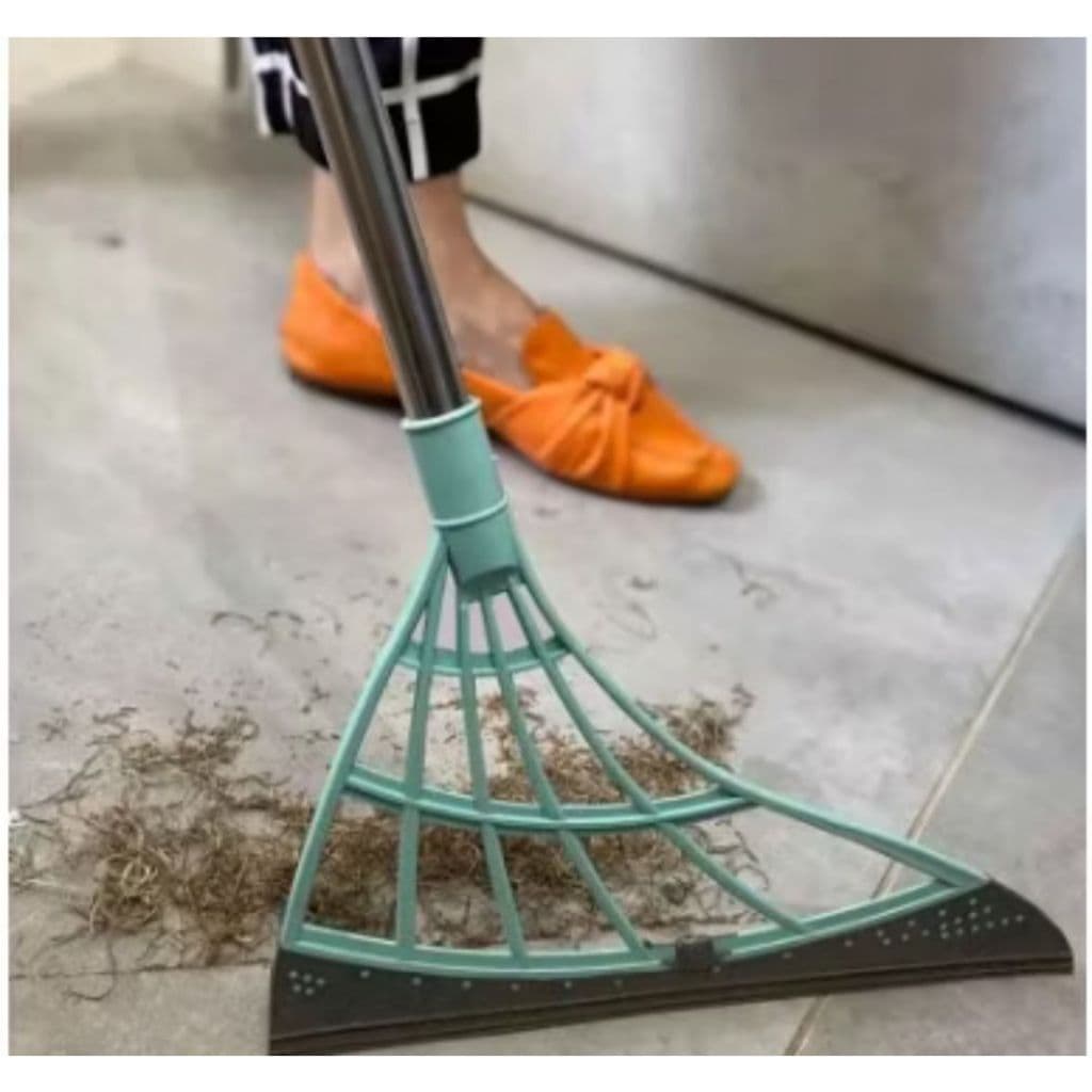 Vassoura Mágica Rodo Tira Pelo Limpa Vidro Seca Bem Silicone Cabo Grande 1,20m