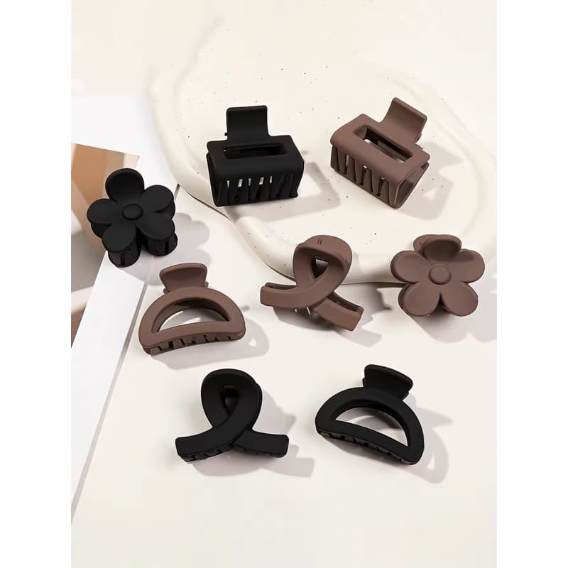 Kit 8 Presilhas Foscas Acrílicas Piranhas estilo coreanas pequenas linha premium diversos modelos