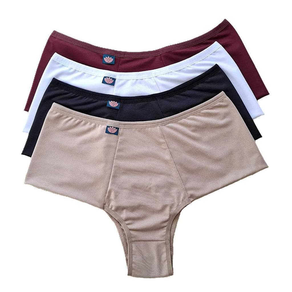 Kit Calcinha Feminina Cintura Alta Microfibra Lateral Dupla Cinta Leve Compressão