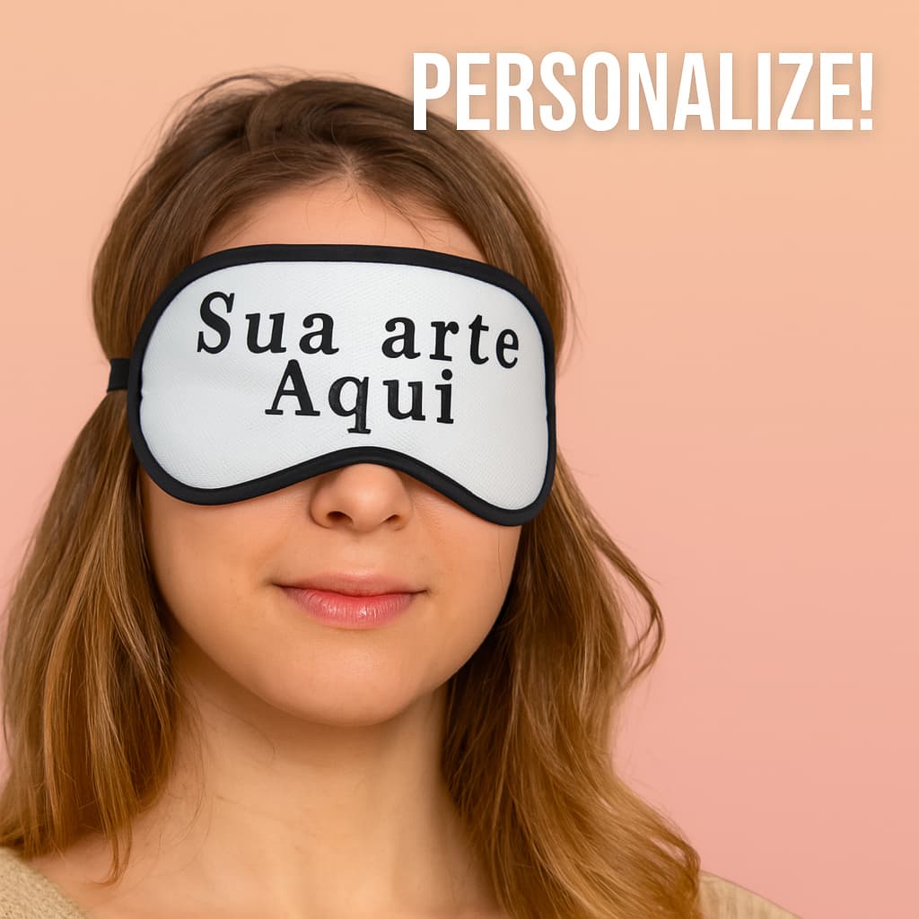 Máscara de Dormir Personalizada com Foto ou Sua Arte Tapa Olho | WECASE