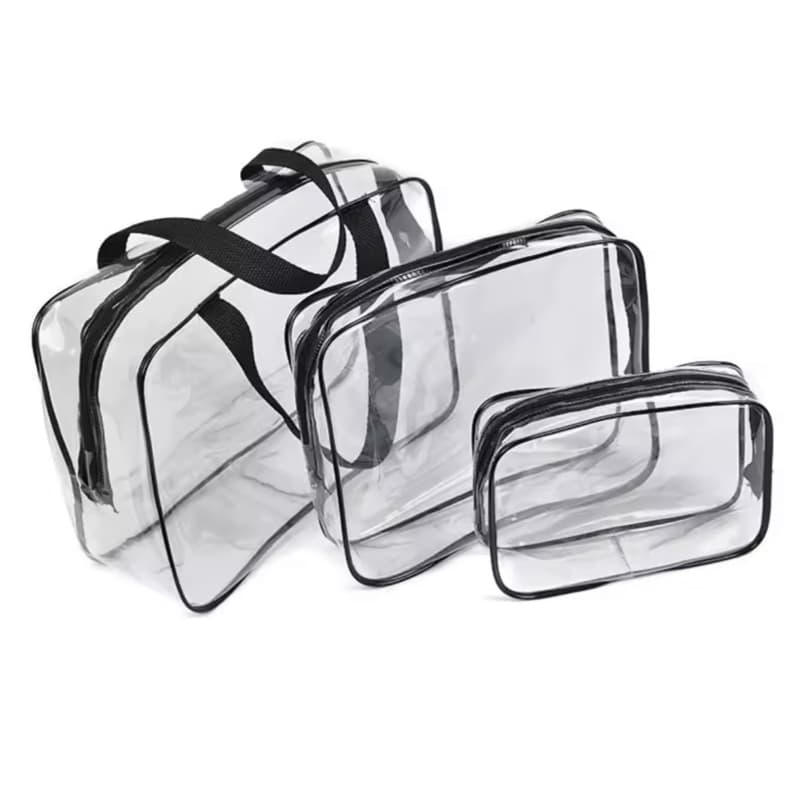 Kit de bolsas de PVC. Nécessaire para organização de acessórios, kits e viagens.