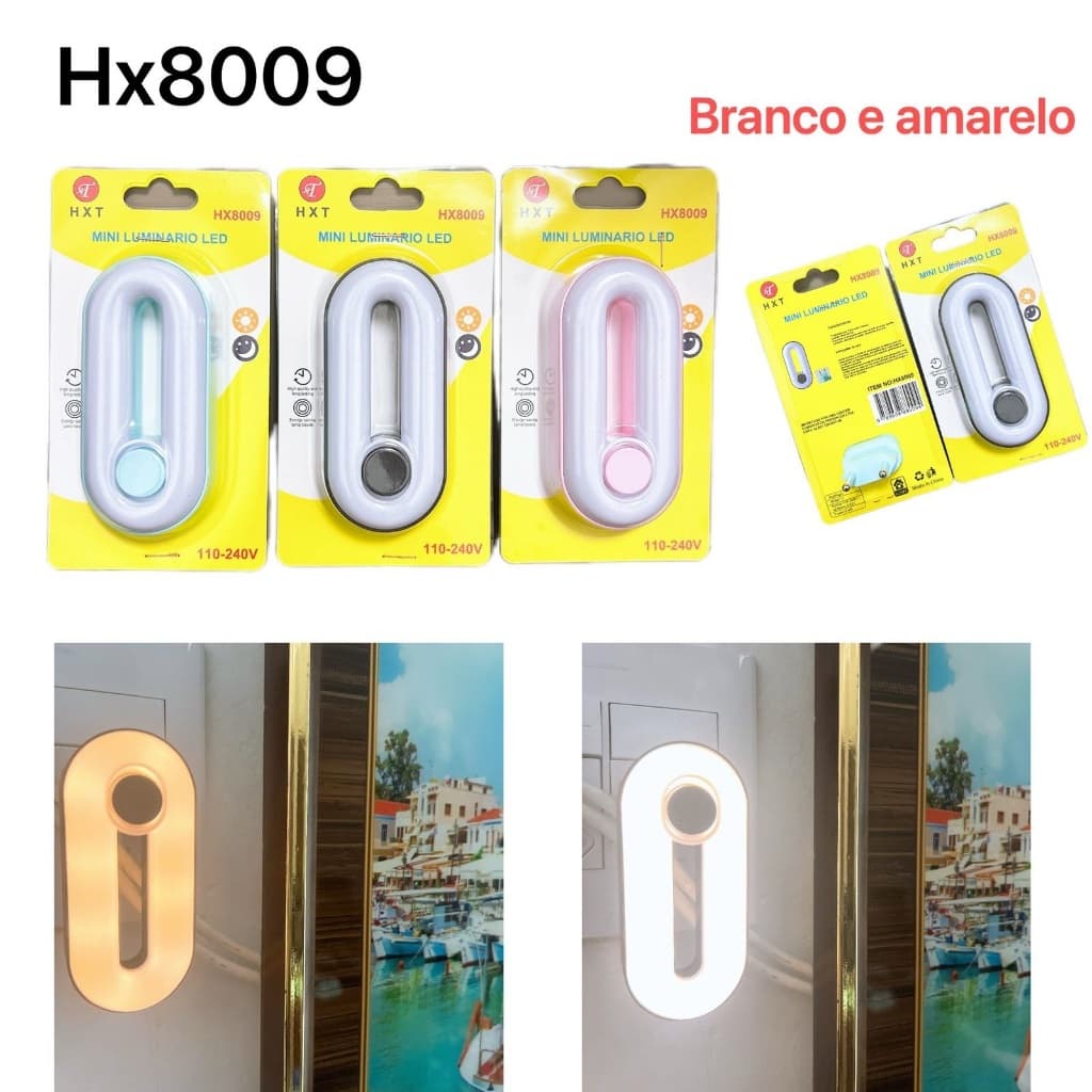 Mini luminária de tomada 8009