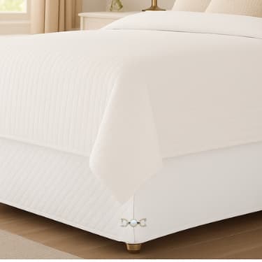 Saia para cama Box Solteiro/Casal/Queen/King Matelada Ultrassônico c/ Pingente e Pedra