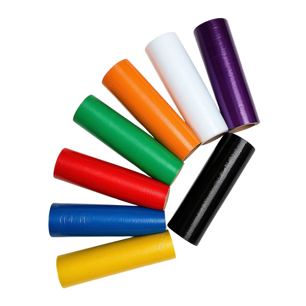 Bobina Filme Stretch 50cm X 300 metros estirado com 3kg - Azul, Preto, Vermelho, Transparente ,...