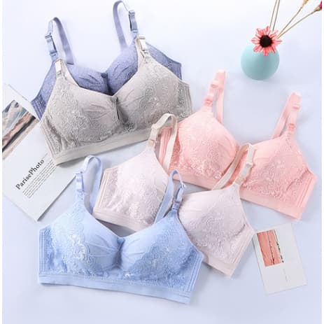 Sutiã Amamentação Renda Com Bojo Sem Aro Gestante Grávida Conforto Pós Parto ref: 525#