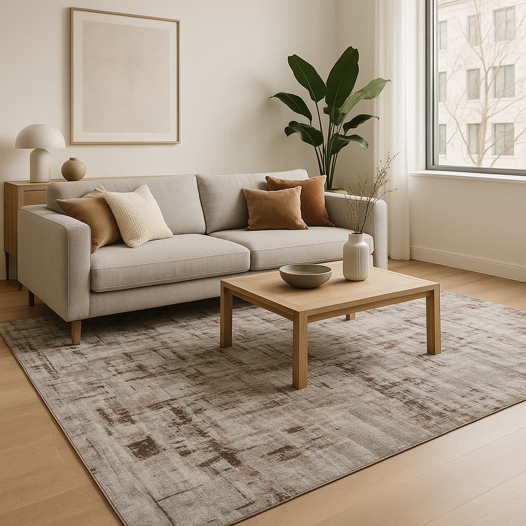 Tapete Sala Quarto Antiderrapante Jacquard Geométrico