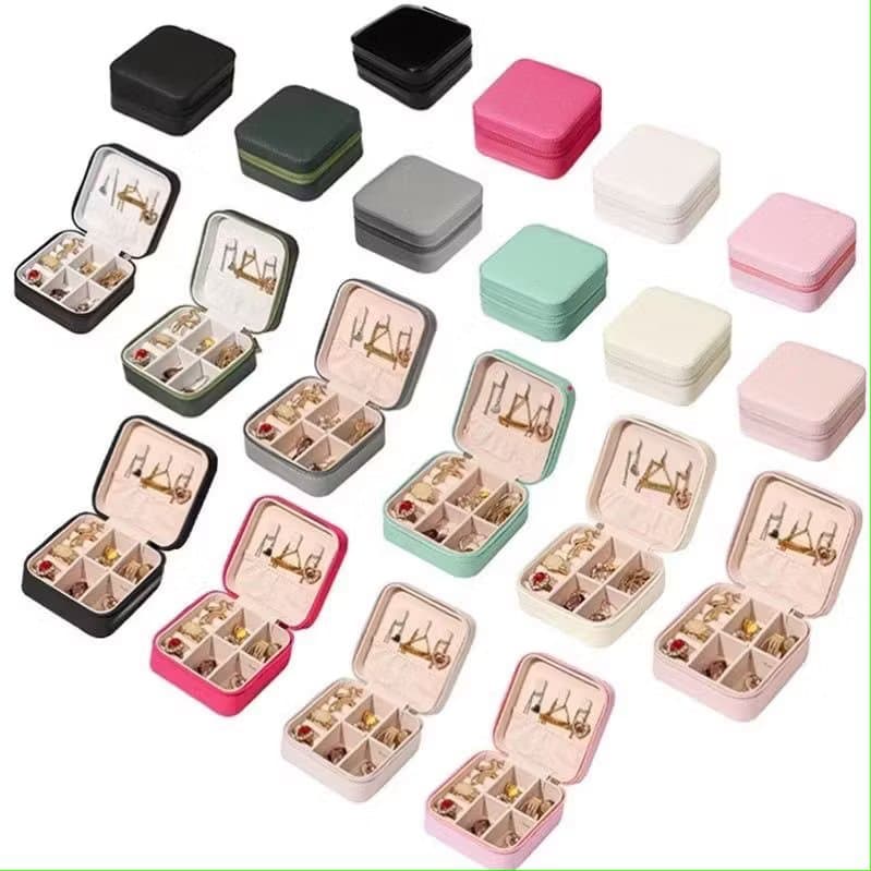 Promoçãokit20/40//60/ Mini Organizador Porta Joias Portátil Viagem Armazenamento de Brinco Colar