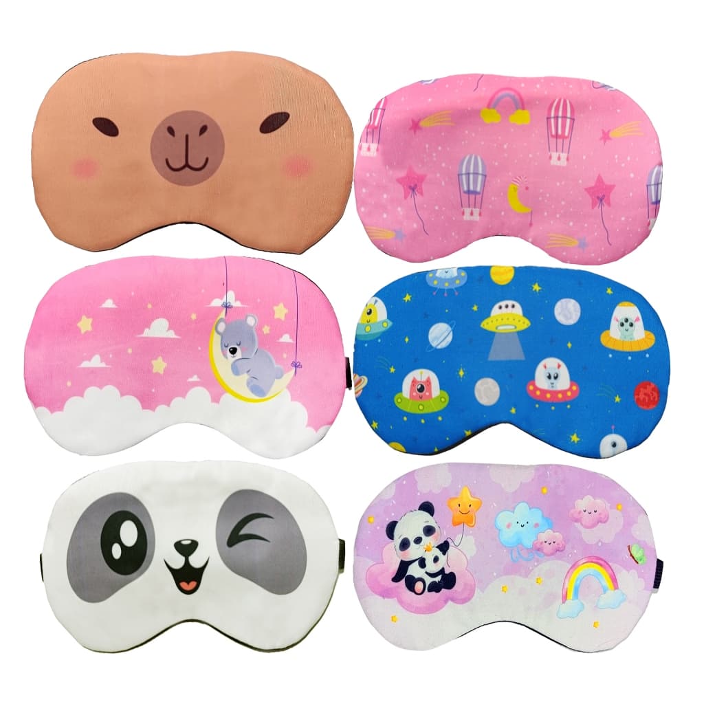 Tapa Olho Capivara Panda Mascara De Dormir Com Gel Muito Confortável