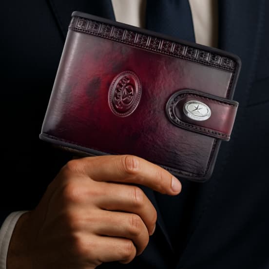 Carteira Masculina Couro Legítimo M1FR Mitty | Luxo, Fecho Seguro, Presente Dia dos Pais Natal