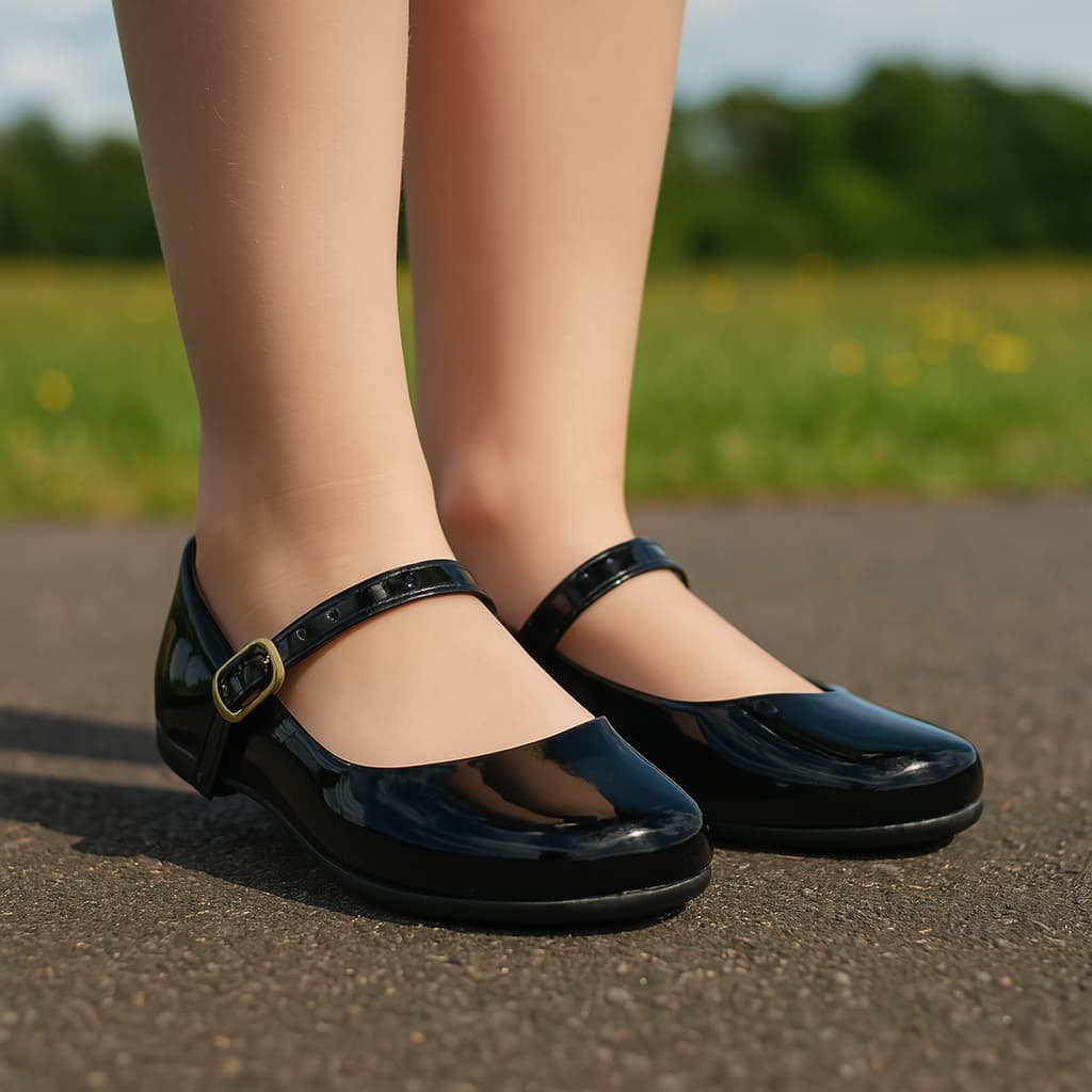 Sapatilha Infantil Menina Boneca Confortável Clássico Batizado Casamento Daminha Liso Fivela Juvenil