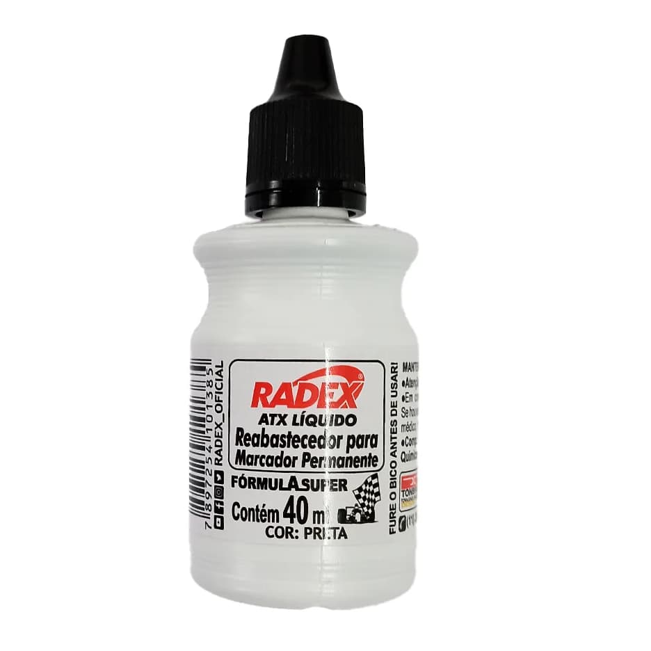 Tinta Reabastecedor para Marcador Permanente40ml Radex - Escolher cor
