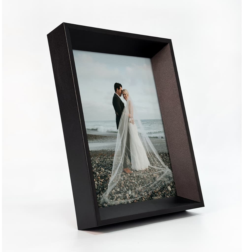 Porta Retratos c/ Vidro Mesa Estante Moldura Chanfrada Foto Família 10x15 | 15x21 | 20x25 | 21x30 cm