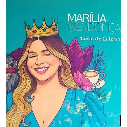 " Inspirado em Marília Mendonça: Livro de pintar e colorir 50 Desenhos Música"