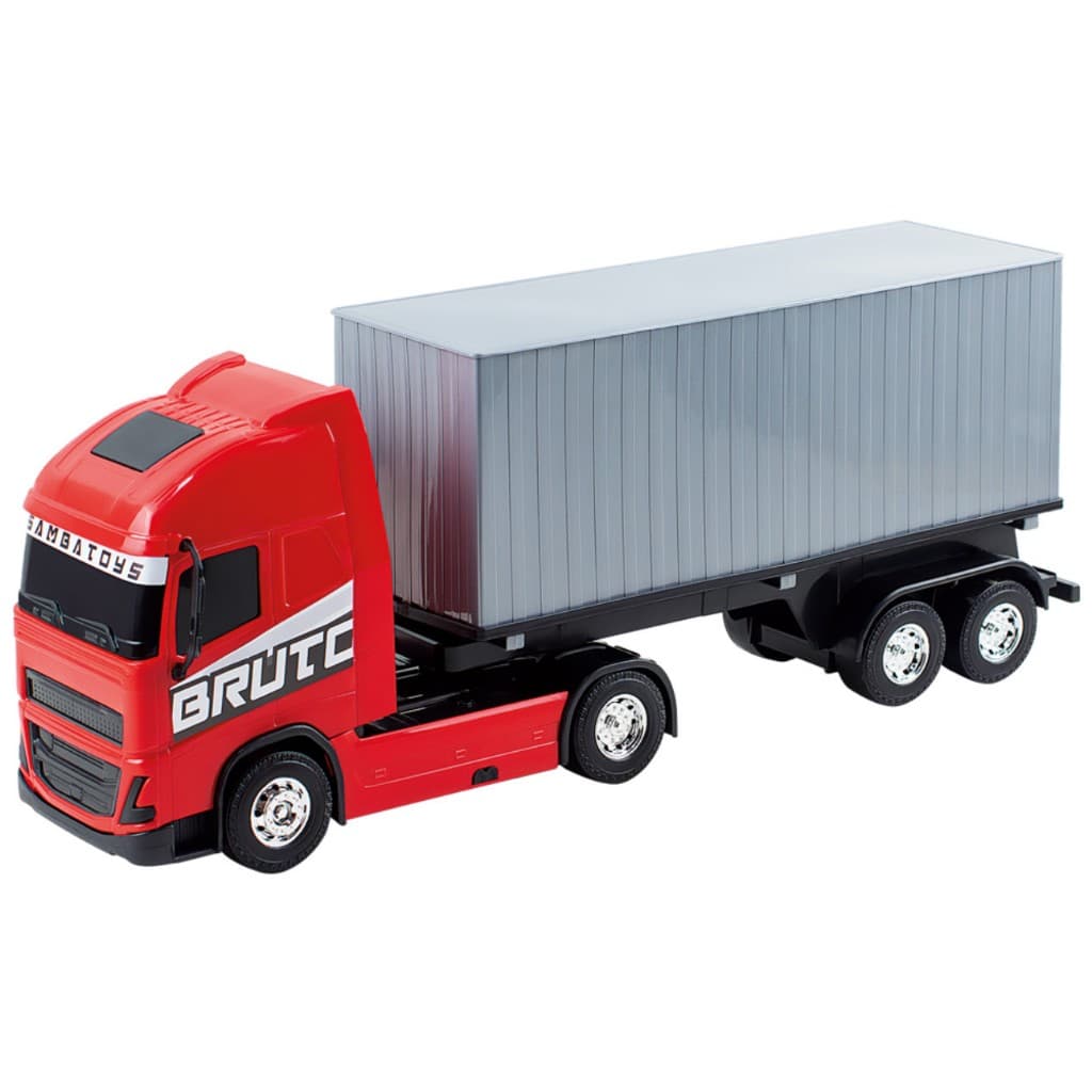 Caminhão Bruto Truck Baú Contêiner Reboque Realista Super Resistente 39 Cm Solapa Brinquedo Menino