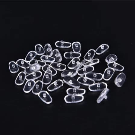 100 Unidades Plaquetas de PVC Transparente Para Óculos – Base Parafuso Promoção / Antiderrapante