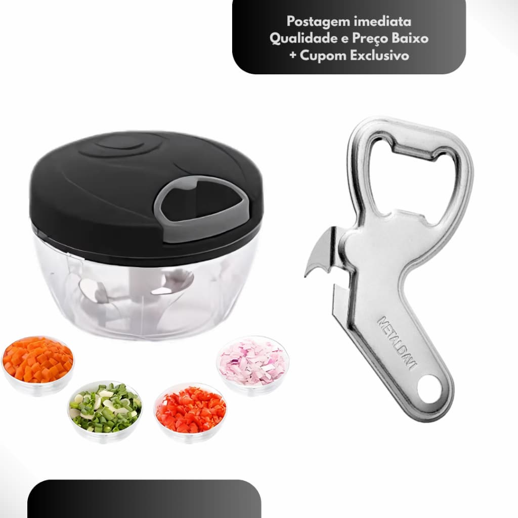 Abridor de Garrafas + Processador de Alimentos 170ml