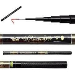 Vara de Pesca Telescópica Retrátil Vários tamanhos (Fibra de vidro + Fibra de Carbono)