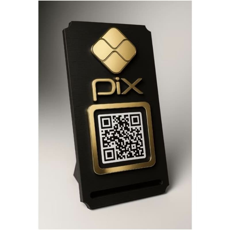 Placa Pix para Pagamento QR code Acessório Decorativo