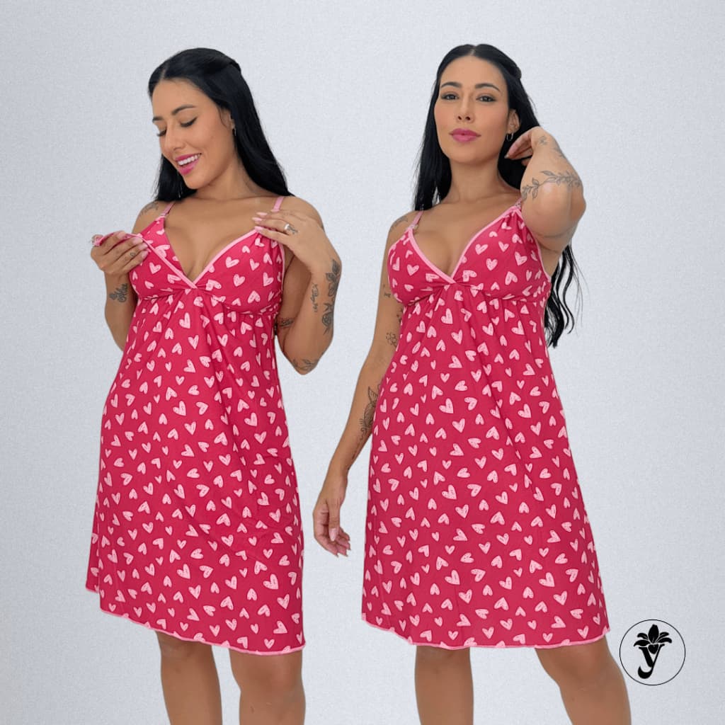 Camisola Amamentação Feminina Liganeti Alcinha Regulagem Confortável Dia a Dia Linha Noite Maternidade Pós Parto