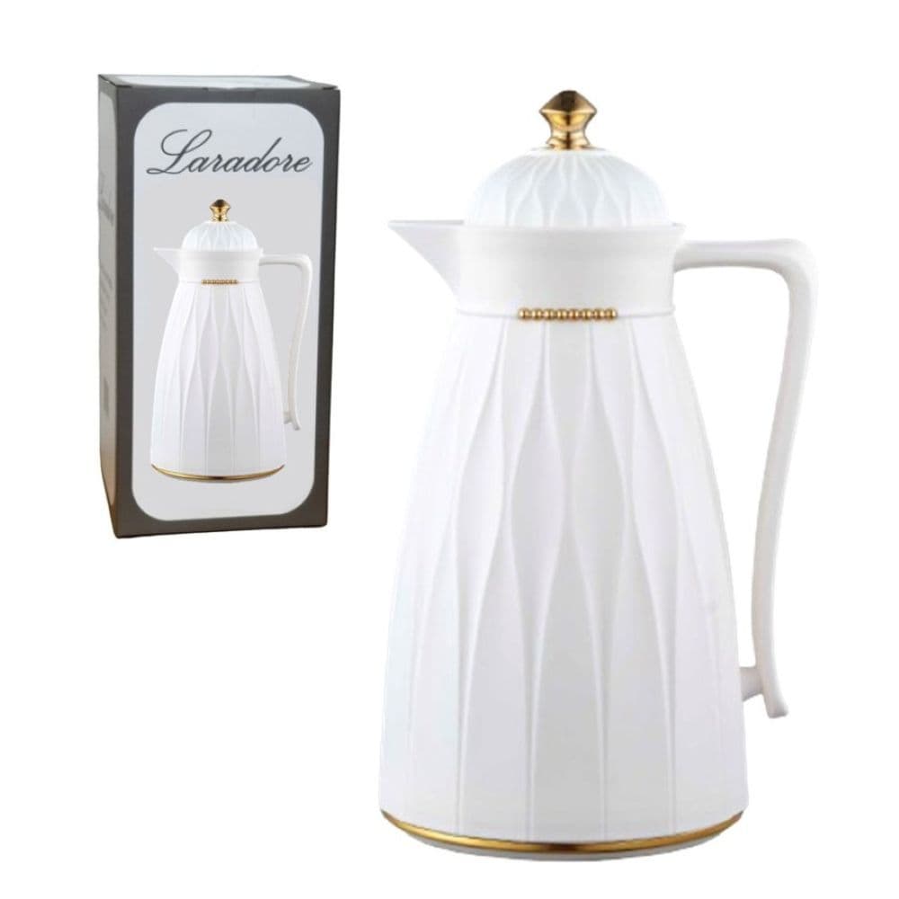 Garrafa Térmica de Café Laradore Chic - Branca e Dourada 1L