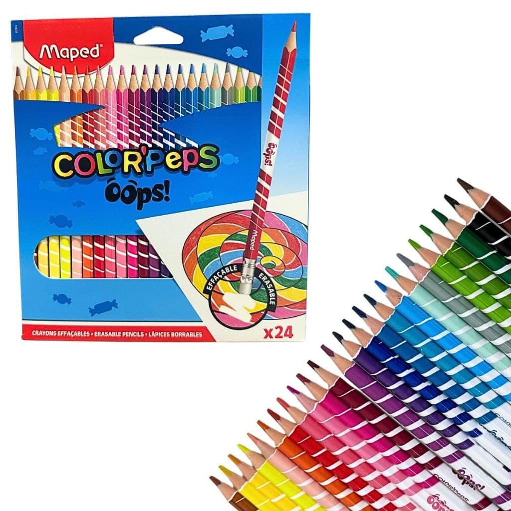 Lápis de Cor Color Peps Apagável 24 Cores - Maped