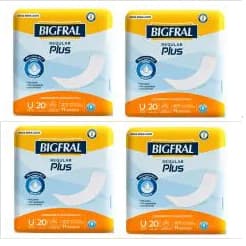 KIT 04 Absorvente Adulto Geriátrico Bigfral (20 Unidades cada)