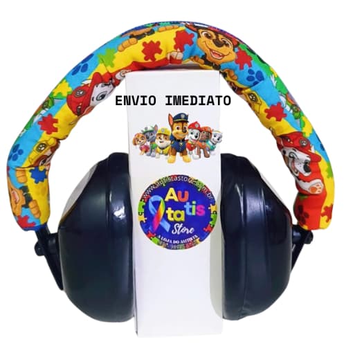 🎧 Abafador de Ruídos Infantil Patrulha Canina | Proteção Auditiva Autismo Sensibilidade Sonora Autista