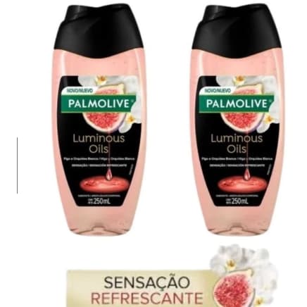 Kit 02 Sabonete Liquido Palmolive 250ml Luminous Oils Figo Sensação Refrescante