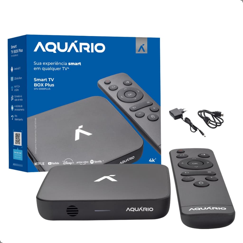 Smart TV Box STV-3000PLUS Android 11 4K 60fps Wi-Fi Dual Band 2GB/16GB