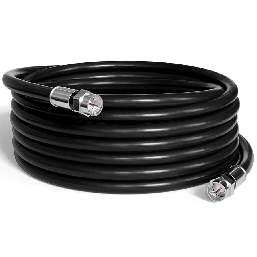 Cabo de Antena Preto RG6 Cabletech Coaxial Montado 1 a 30 Metros