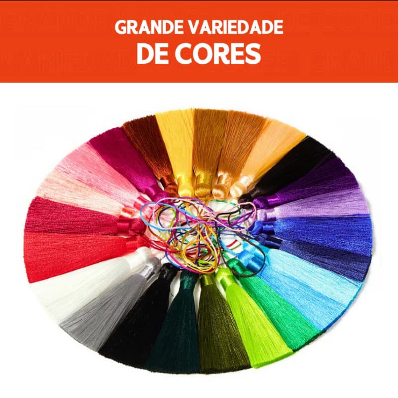 Pingente de Seda Tassel - 7.0 cm - Pacote com 10, 50 ou 100 unidades - Enfeite Decoração Casamento