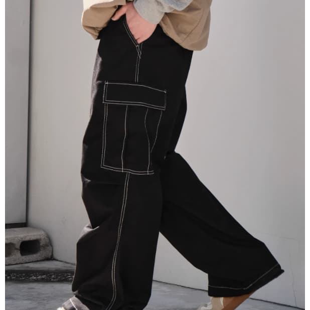 Calça Cargo Caqui,Preto, Bege Sarja Skate C/ Elástico