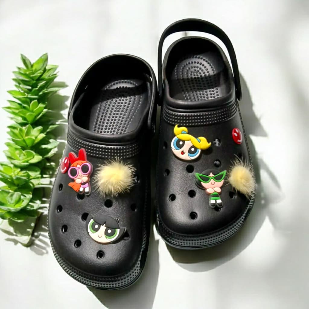 Kit Pins Bottons Acessórios Emborrachados para Sandália Babuche Femenino