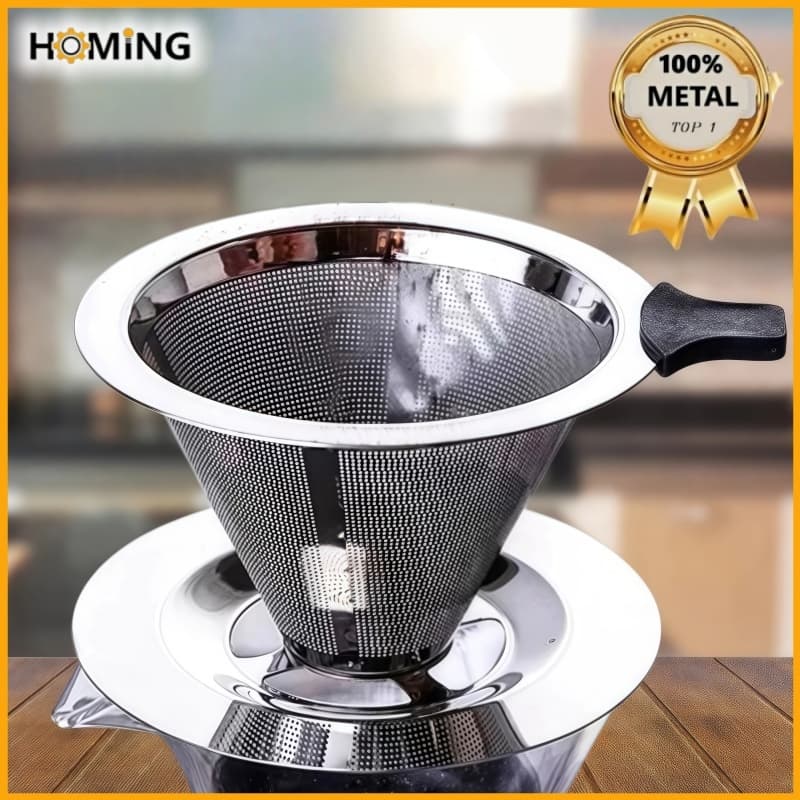 14/13/12CM Filtro Café Coador Mini Inox Sem Uso Papel Reutilizável Alta Densidade Malha Fina Lavável