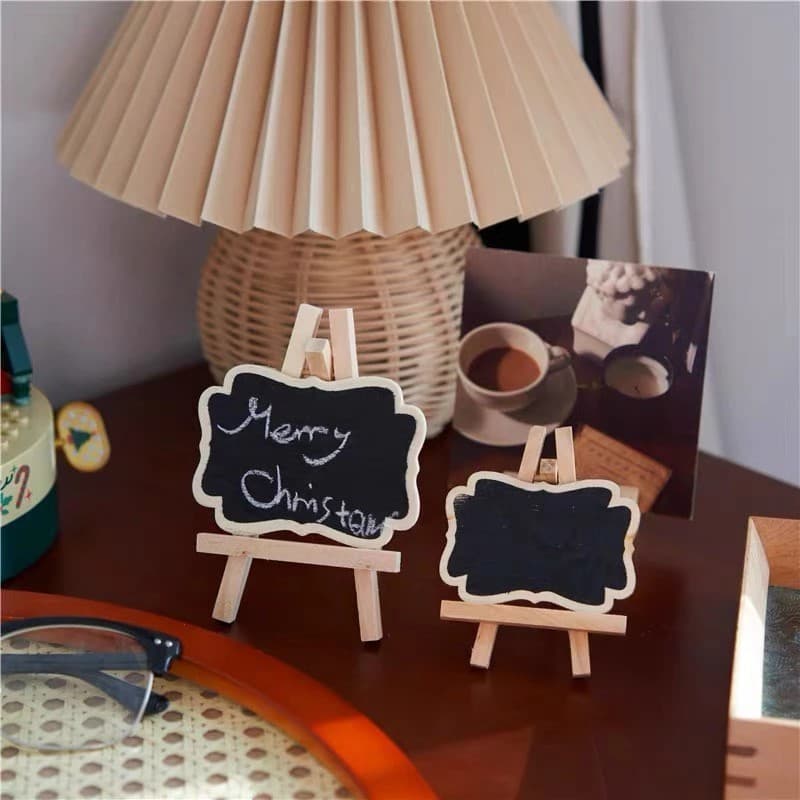 Kit 6 a 24 Mini Lousa Cavalete Em MDF Para Enfeite Lembrancinha De Festa