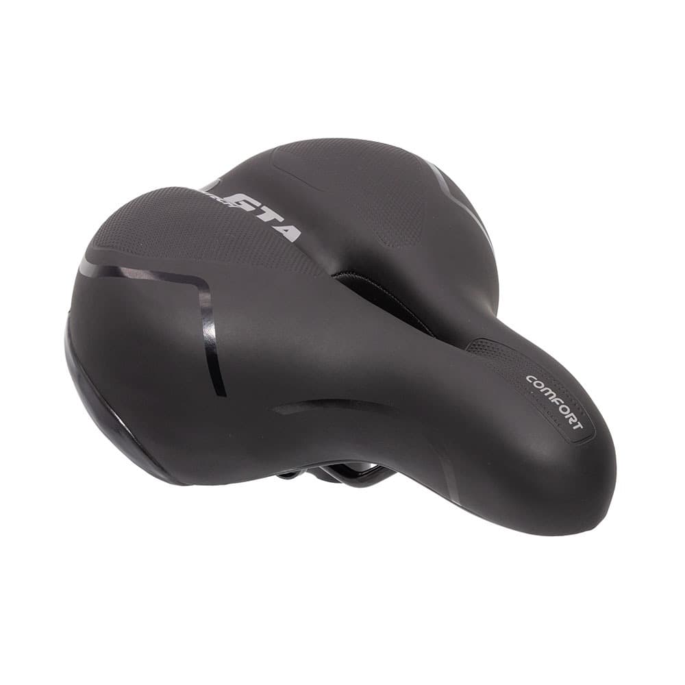 Banco Selim Gel Plus 2 Molas GTA Largo Com Fita Refletiva Segurança Bicicleta Bike Mtb