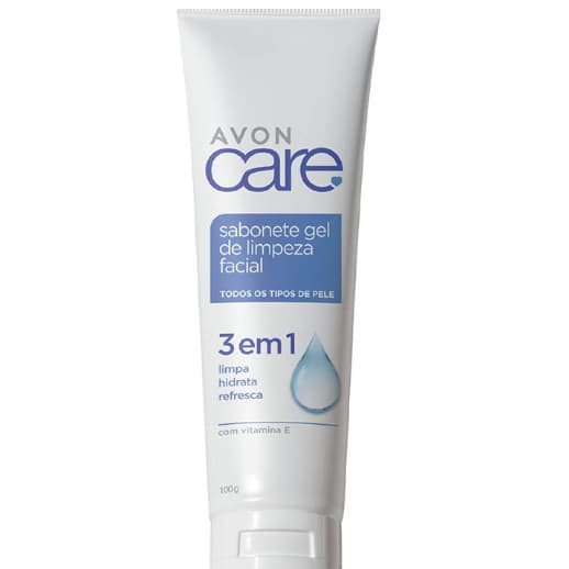 Sabonete Facial Avon Care Gel de Limpeza para o Rosto Pele Oleosa e Acneica Limpeza Profunda com Vitamina E 90g