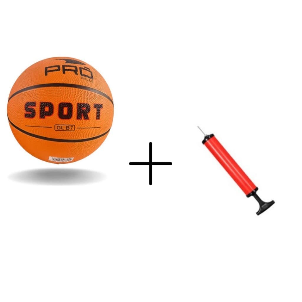 kit Mini Bola De Basquete Tamanho N° 3 + Bomba de Ar Promoção Basket Para Crianças Meninos e Meninas