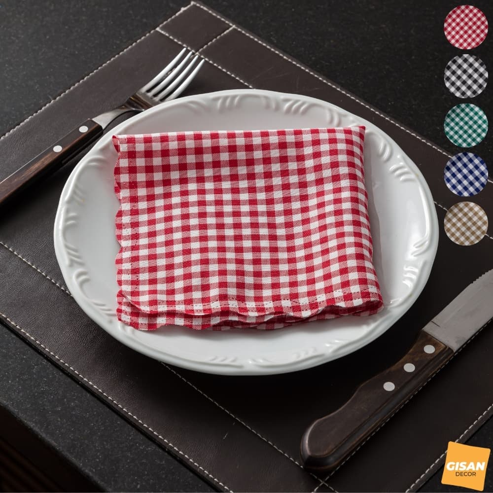 Guardanapo Xadrez Kit Fio Tinto Mesa Posta Corte Laser Festa Junina São João 33cm x 33cm Decorativo