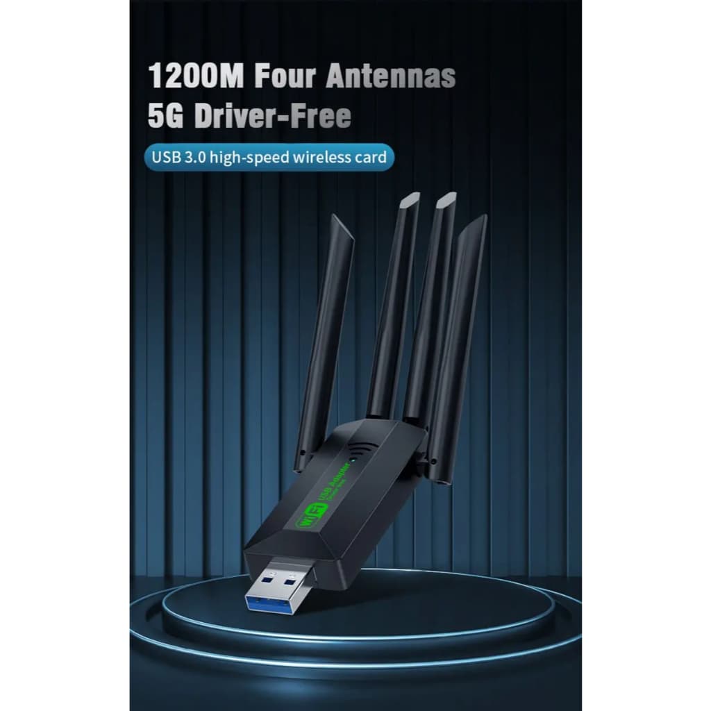 Adaptador Wifi PC USB - Dual Band  5G/2.4G - 4 Antenas - USB 3.0