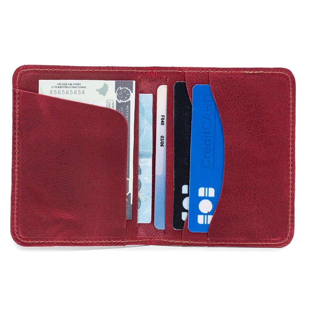 Porta Cartão Mini Carteira Couro Legítimo Super Promoção