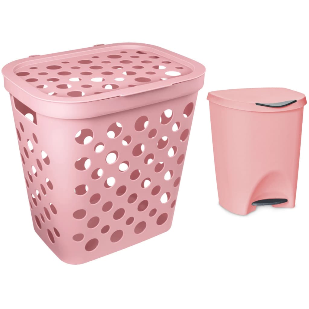 Kit Cesto Telado de Roupa 30 Litros e Lixeira c/ Pedal 7,5 Litros Premium Gourmet - Usual Utilidades