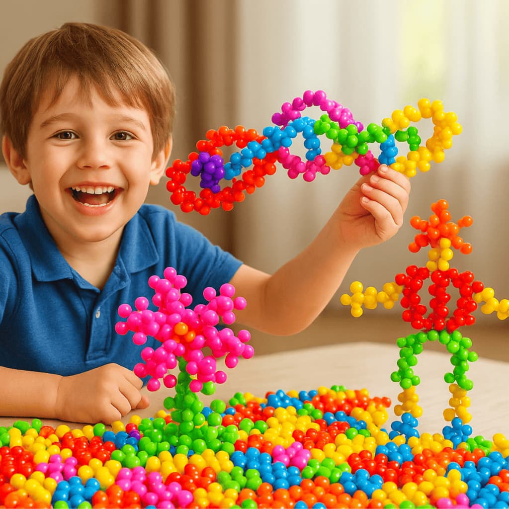 Blocos De Montar Estrela Super Star 50 - 80 peças Brinquedo Educativo Didático - Crie e Brink