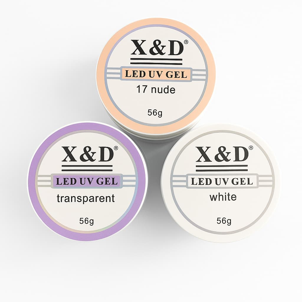 Kit 2 Gel 56g X&D Para Unhas Gel fibra XED XD Profissional Alongamento De Unha