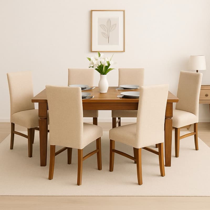 Kit 4 Capas De Cadeira Jantar em Malha Com Elástico