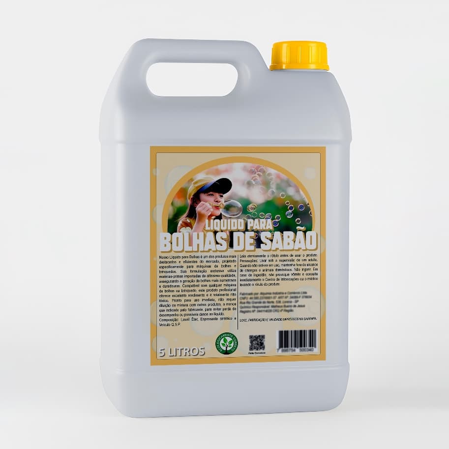 Refil Para Bolha de Sabão Liquido Concentrado - Atóxico Para Máquina e Brinquedos Bolhinhas e Bolhas